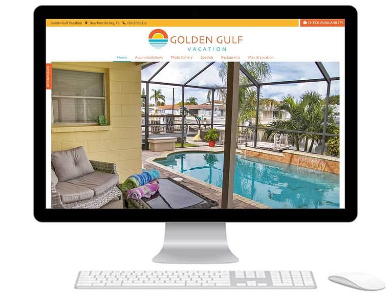 Website Design for Golden Gulf Vacation